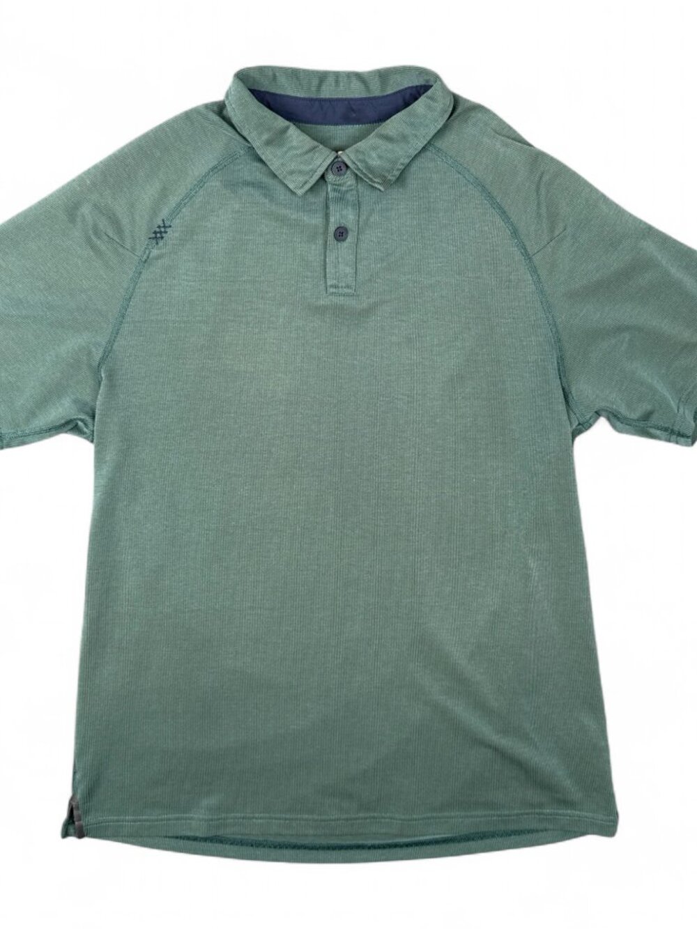 Rhone Polo Shirt Men's M Green Heathered Performance Moisture Wicking Golf